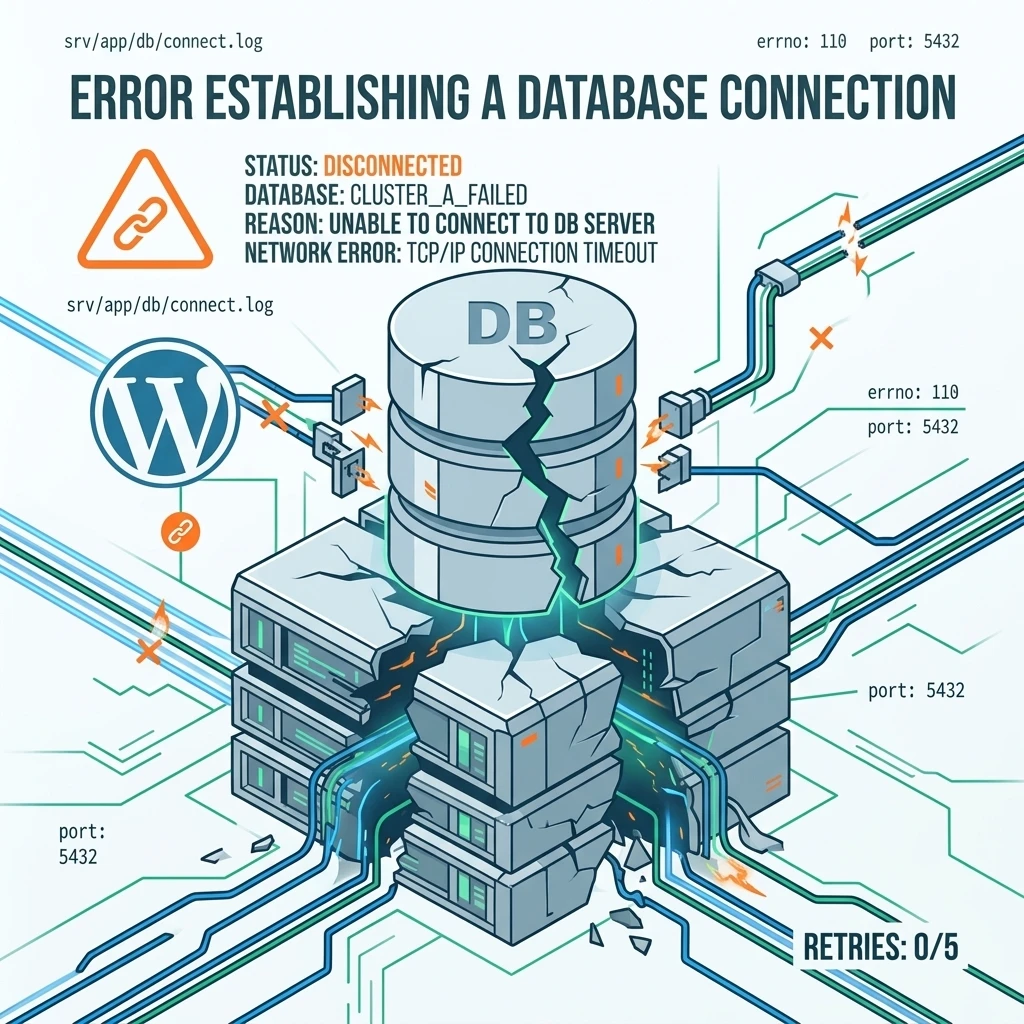 "Error Establishing a Database Connection" – A WordPress adatbázis hiba megoldása