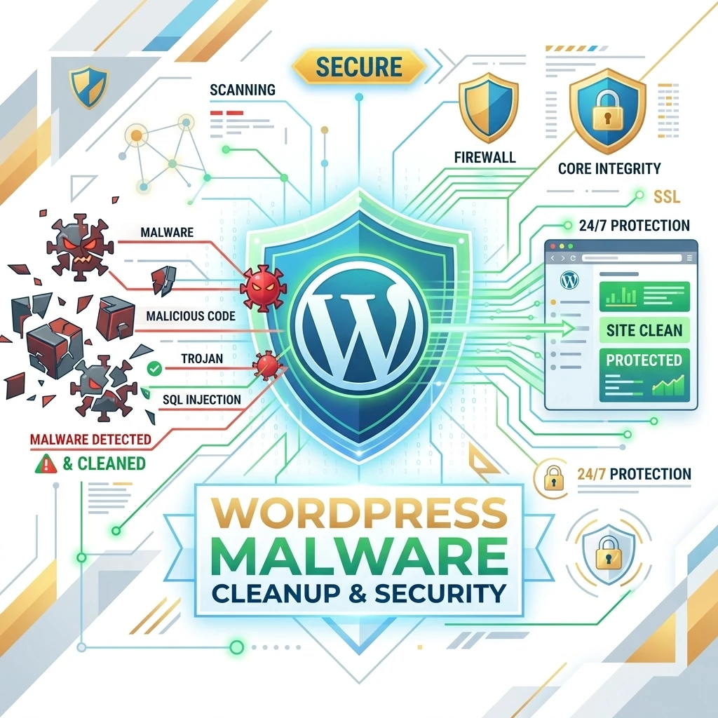 Vírusos, feltört WordPress weboldal tisztítása – Azonnali lépések